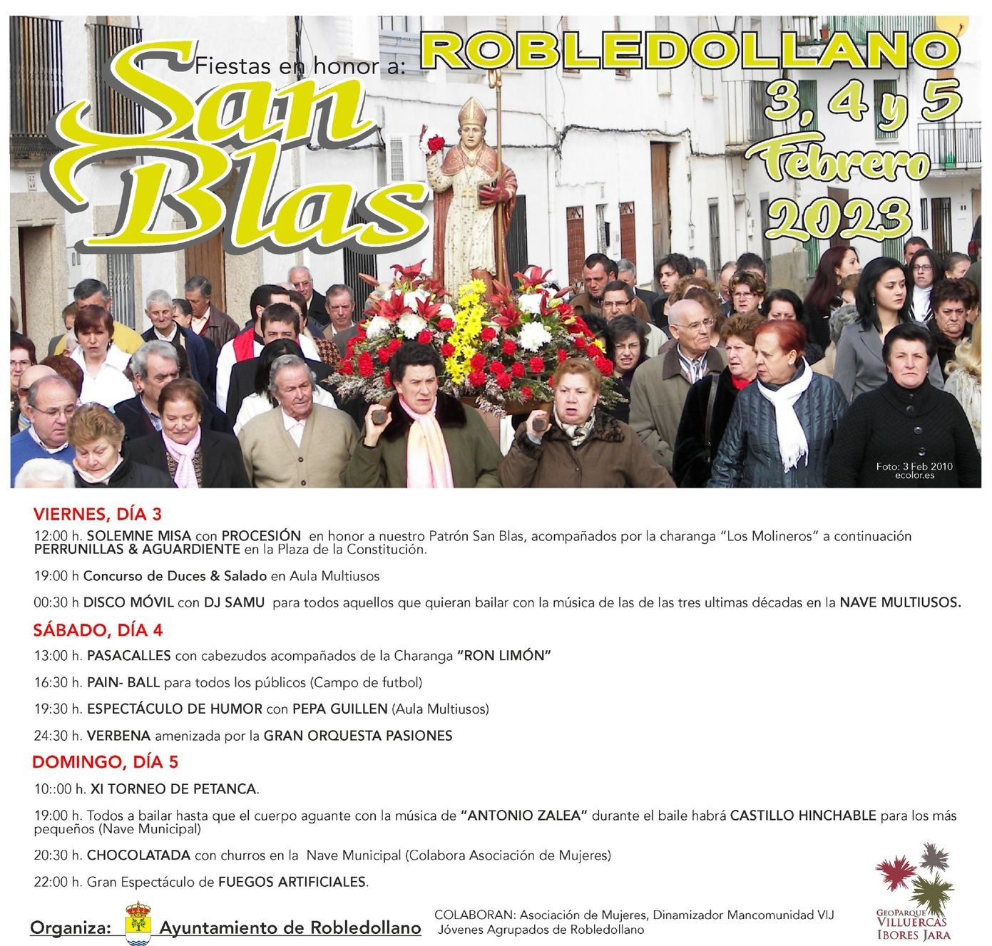 Fiestas en honor a San Blas 2023 Robledollano